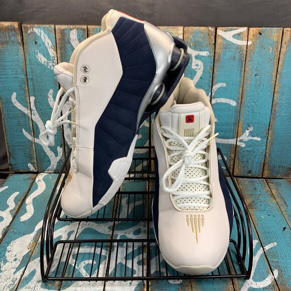 Nike Shox BB4 HOH Mens Sz 12 Olympic 2012 Obsidian Blue Vince Carter 376918-100 main image 11